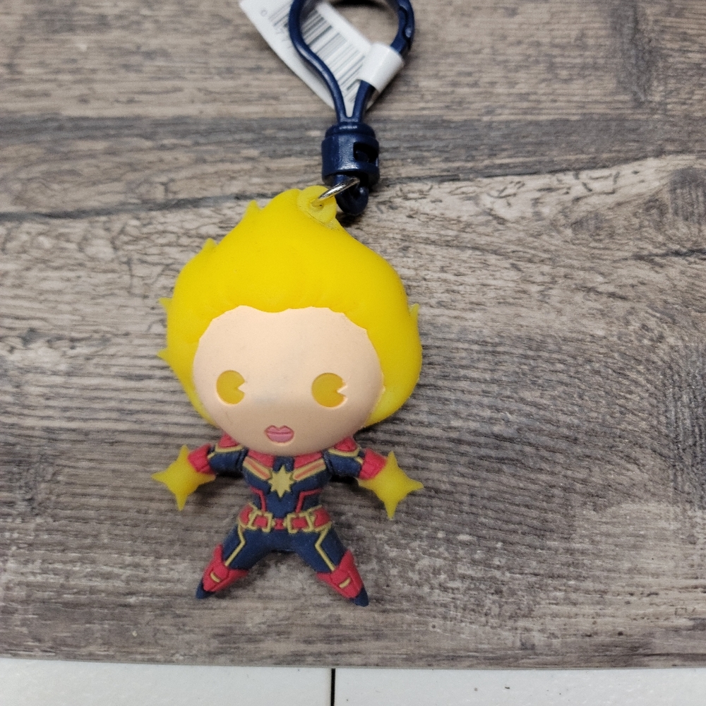 Captain Marvel Keychain Avengers Collectible Back Pack Figure School